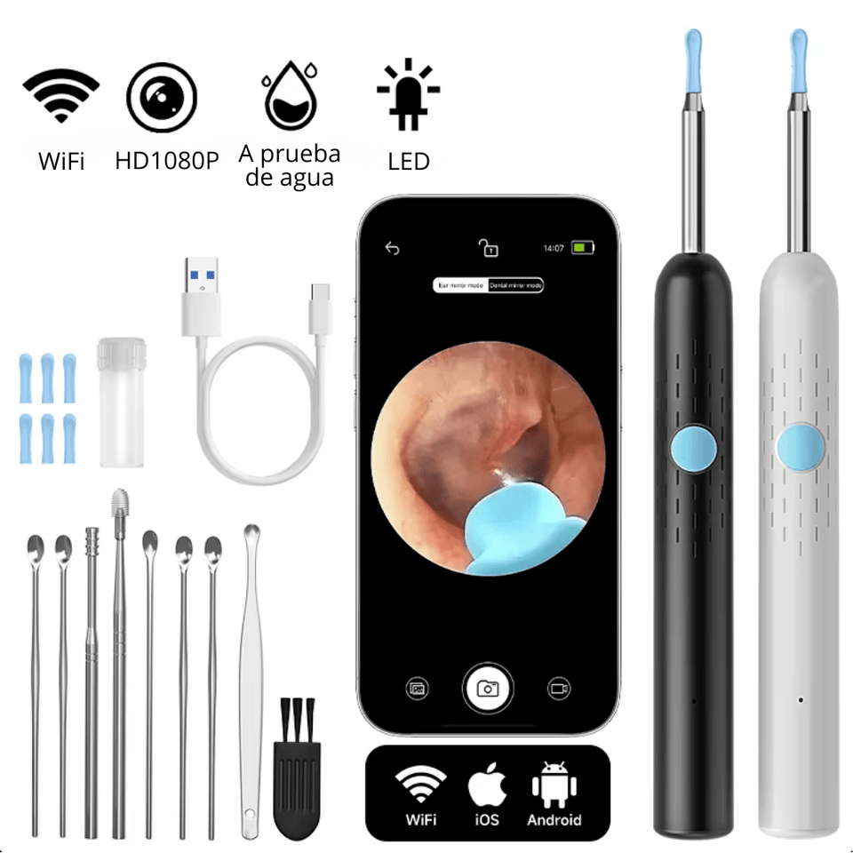 ClearScope™ – Limpieza profunda de oidos con visión HD - ClickBag