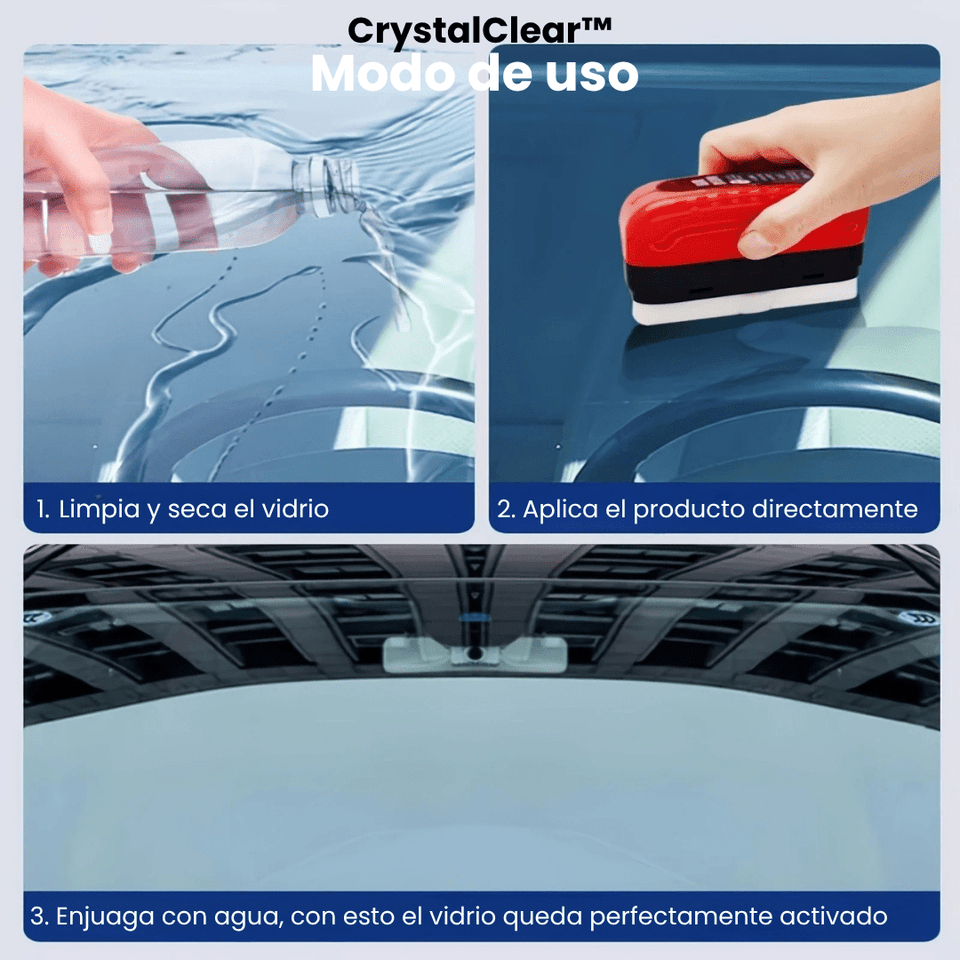 CrystalClear™ – Kit de Limpieza e Impermeabilización para Vidrios - ClickBag